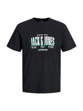 T-shirt Jack & Jones Aero Nera con stampa frontale 12298488 /Black JACK & JONES 