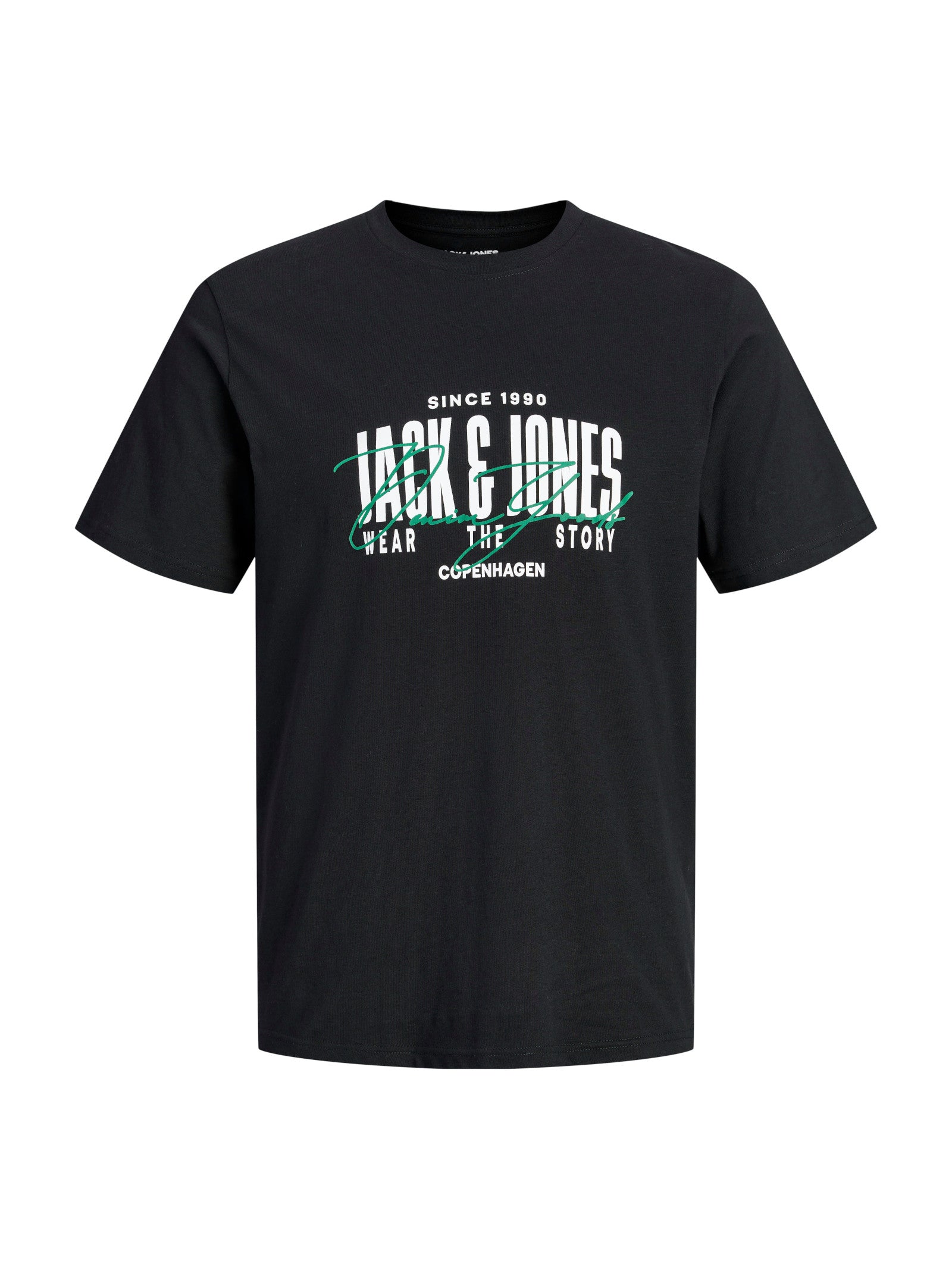 T-shirt Jack & Jones Aero Nera con stampa frontale 12298488 /Black JACK & JONES 