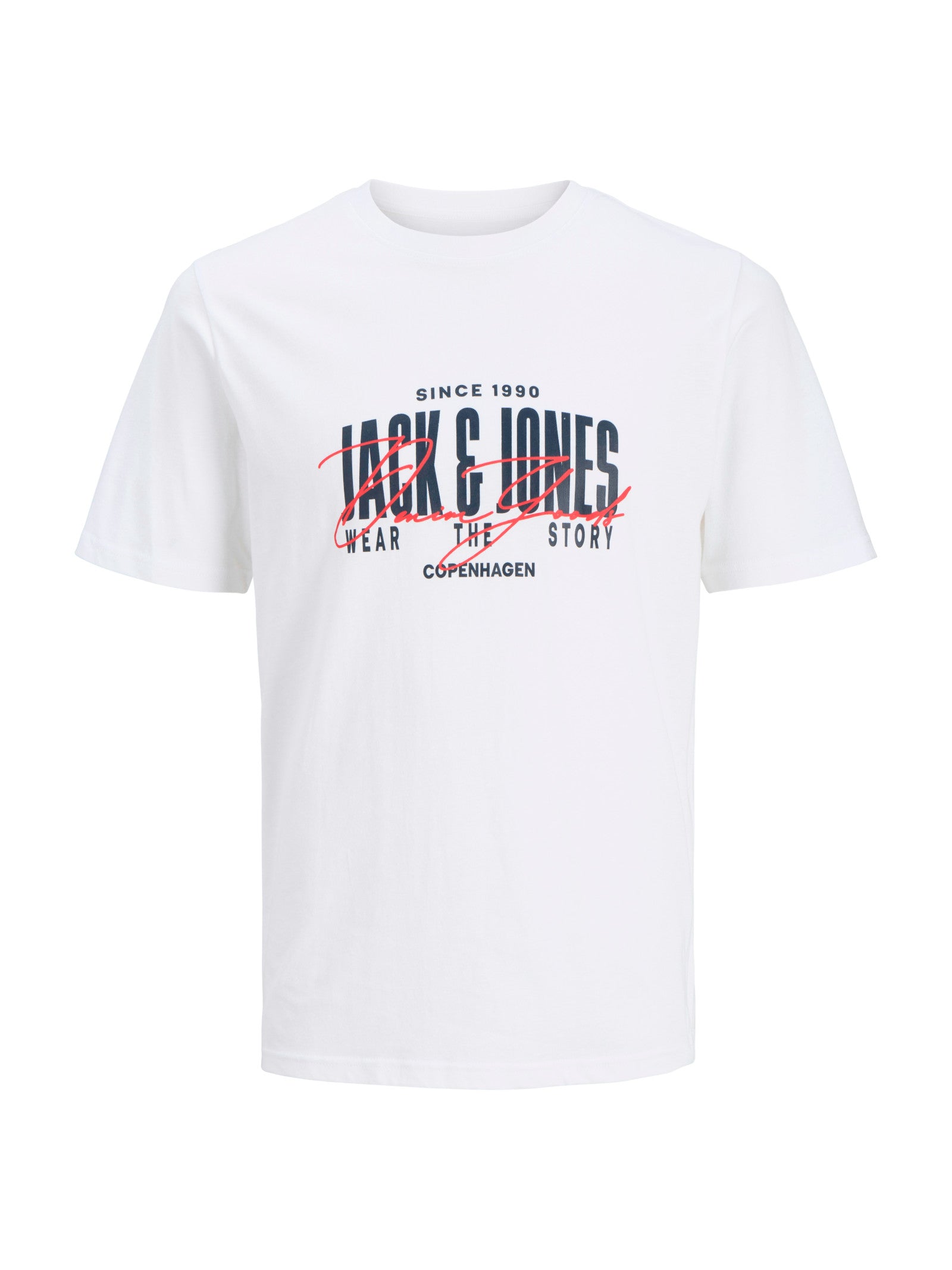 T-shirt Jack & Jones Aero Bianco con stampa frontale 12298488 /Bright White JACK & JONES 