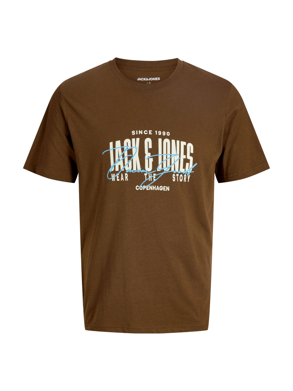 T-shirt Jack & Jones Aero Marrone con stampa frontale 12298488 /Cocoa JACK & JONES 