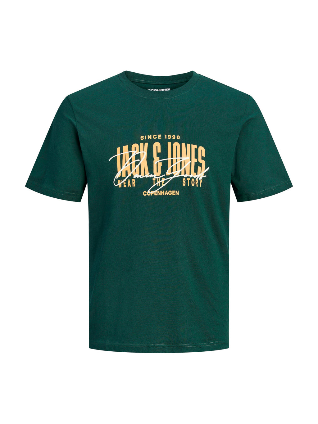 T-shirt Jack & Jones Aero Verde con stampa frontale 12298488 /Scarab JACK & JONES 