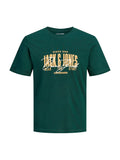 T-shirt Jack & Jones Aero Verde con stampa frontale 12298488 /Scarab JACK & JONES 