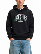Felpa Jack & Jones Ero Nera con cappuccio 12298491 /Black JACK & JONES 