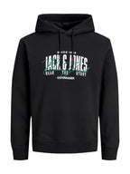 Felpa Jack & Jones Ero Nera con cappuccio 12298491 /Black JACK & JONES 