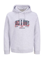 Felpa Jack & Jones Ero Grigia con cappuccio 12298491 /White Melange JACK & JONES 