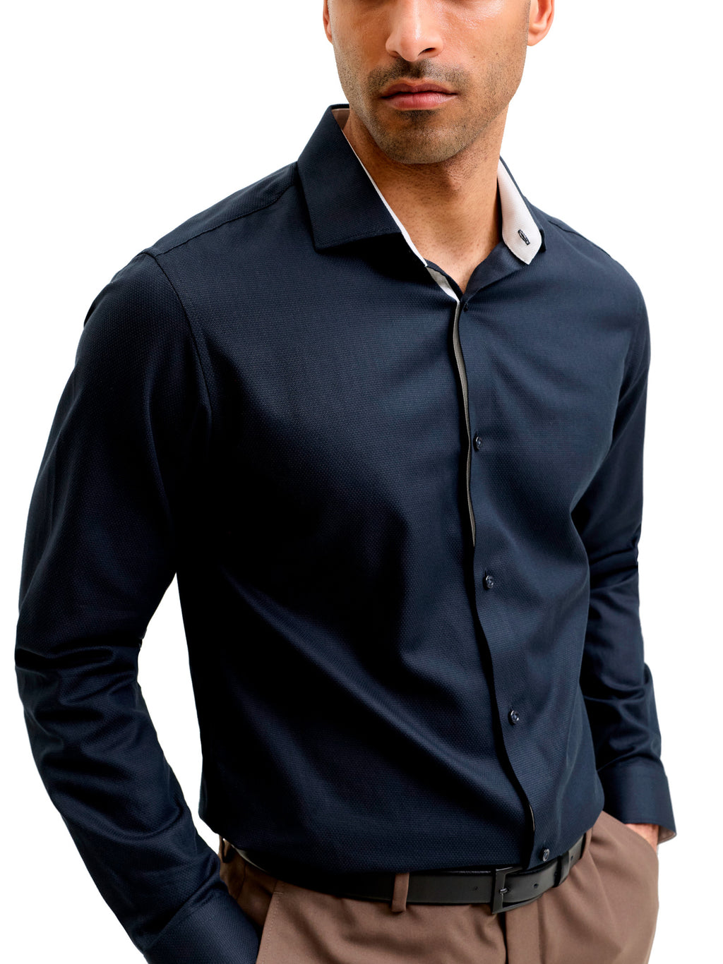 Camicia Jack & Jones Parker Blu in microfantasia 12298540 /Night Sky JACK & JONES 