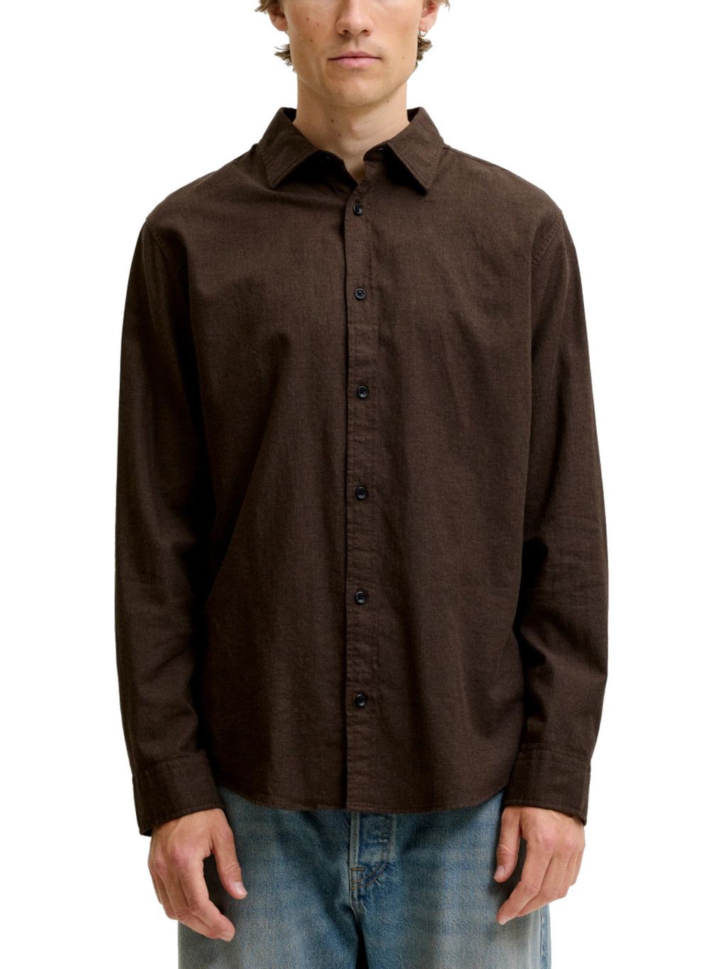 Camicia Jack & Jones Marrone Field a maniche lunghe 12298562 /Mulch JACK & JONES 