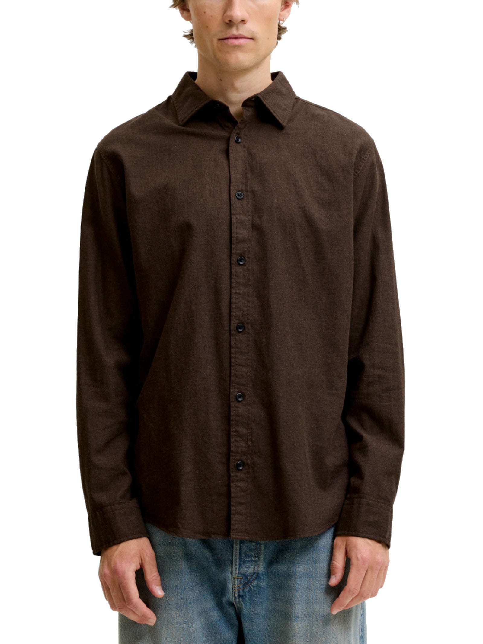 Camicia Jack & Jones Marrone Field a maniche lunghe 12298562 /Mulch JACK & JONES 