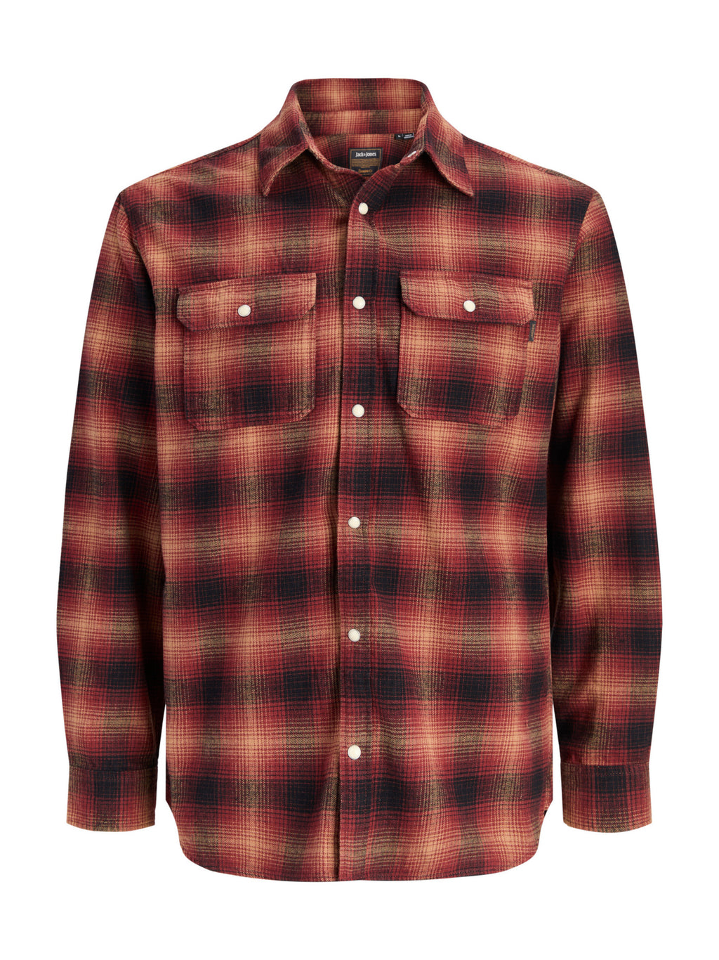 Camicia Jack & Jones Rosso Texas a quadri 12298597 /Lava Falls JACK & JONES 