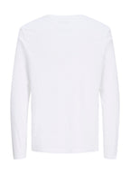 T-shirt Jack & Jones Buster Bianco a maniche lunghe 12298620 /BRIGHT WHITE JACK & JONES 
