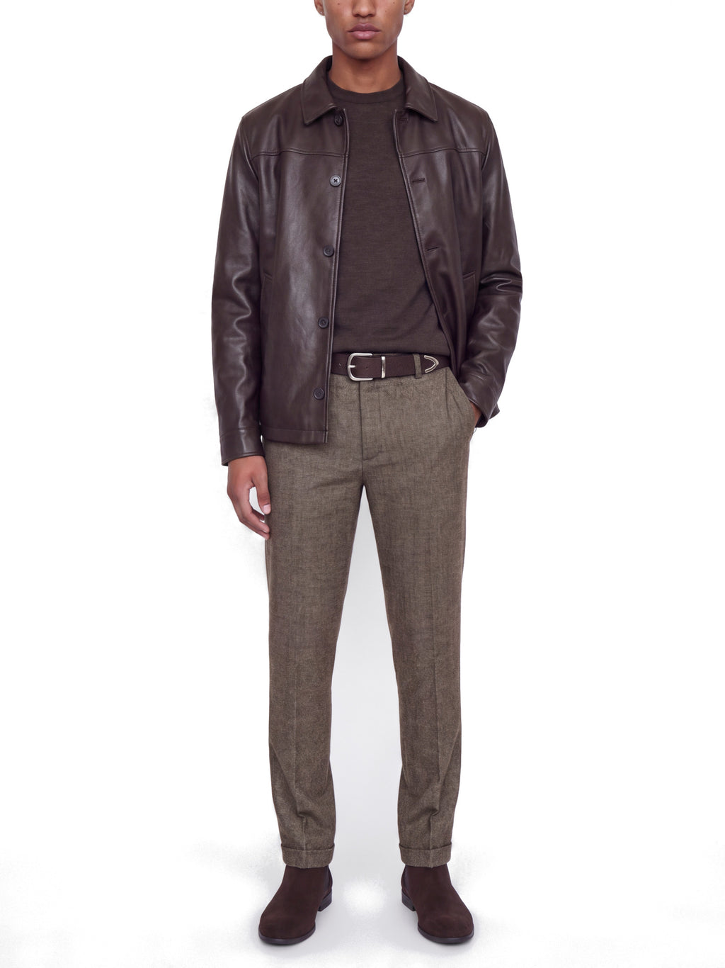 Chino Jack & Jones Marrone Ollie slim 12298677 /Cocoa JACK & JONES 