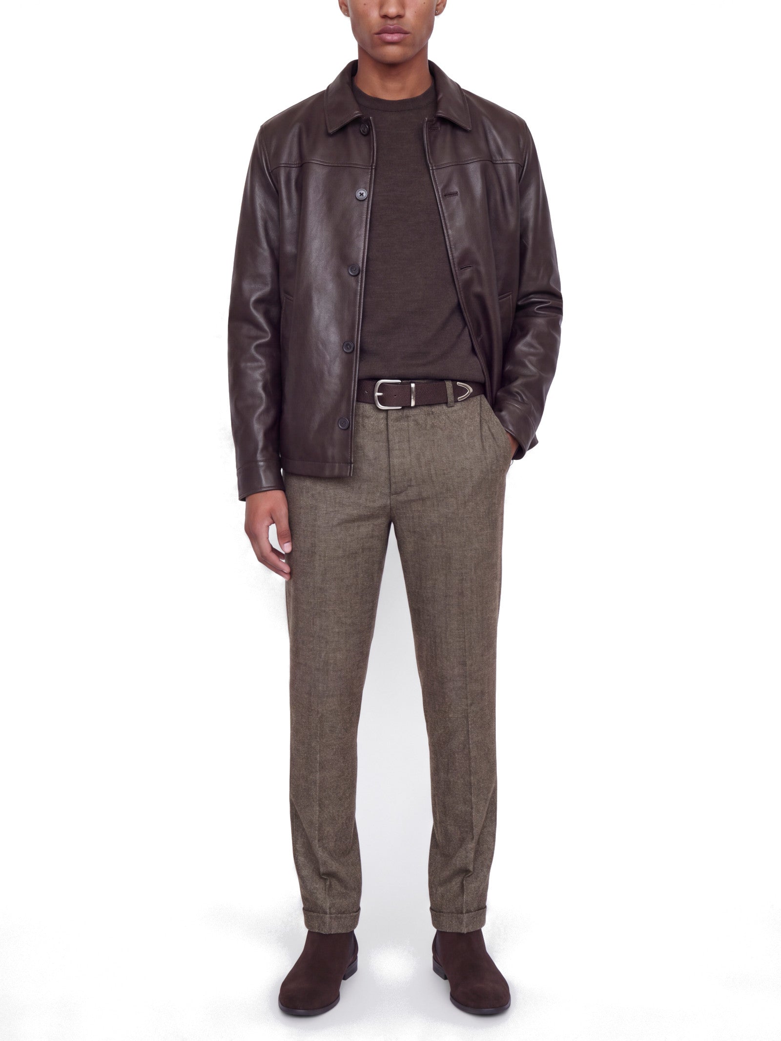Chino Jack & Jones Marrone Ollie slim 12298677 /Cocoa JACK & JONES 