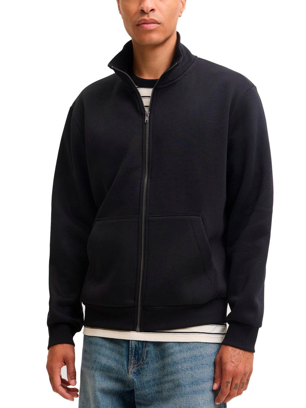 Felpa Jack & Jones Nero Bradley full zip 12298690 /Black JACK & JONES 