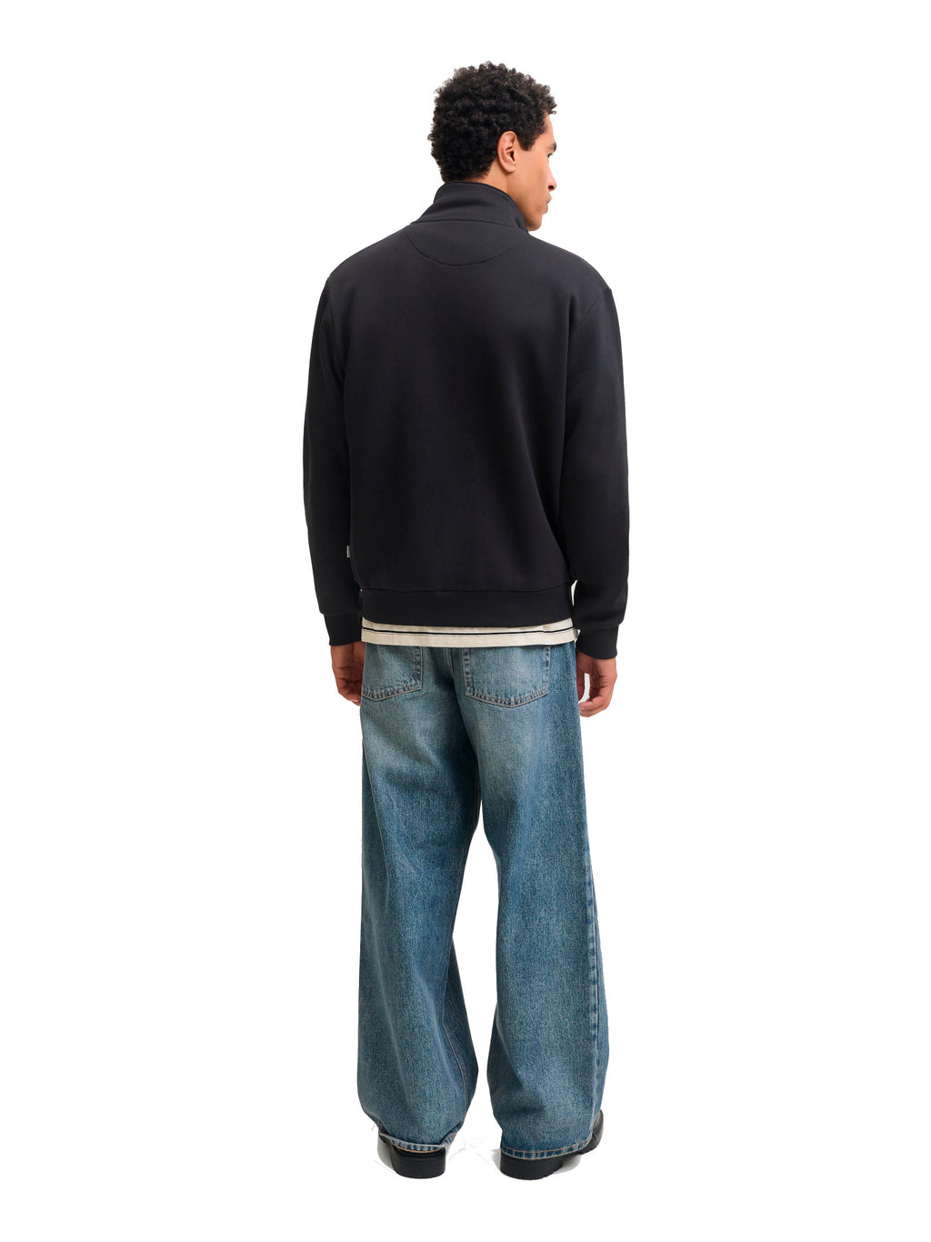 Felpa Jack & Jones Nero Bradley full zip 12298690 /Black JACK & JONES 