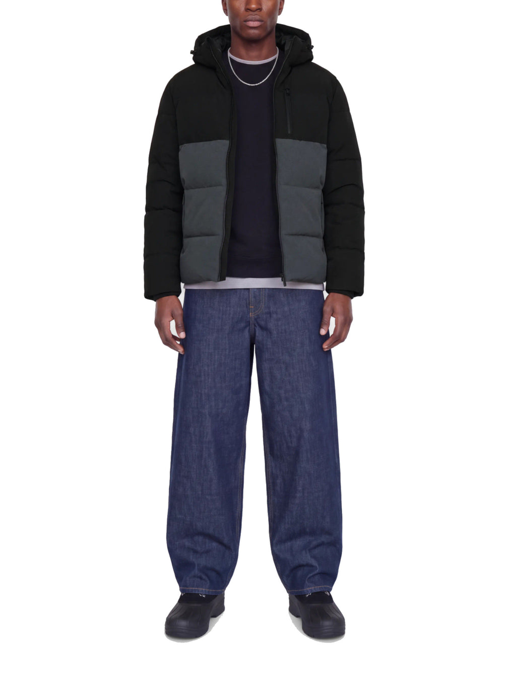 Piumino Jack & Jones Becks Grigio con cappuccio 12298858 /ASPHALT JACK & JONES 