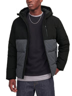 Piumino Jack & Jones Becks Grigio con cappuccio 12298858 /ASPHALT JACK & JONES 