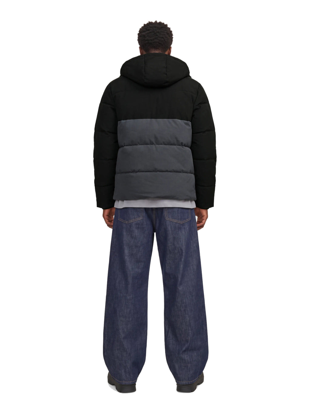 Piumino Jack & Jones Becks Grigio con cappuccio 12298858 /ASPHALT JACK & JONES 