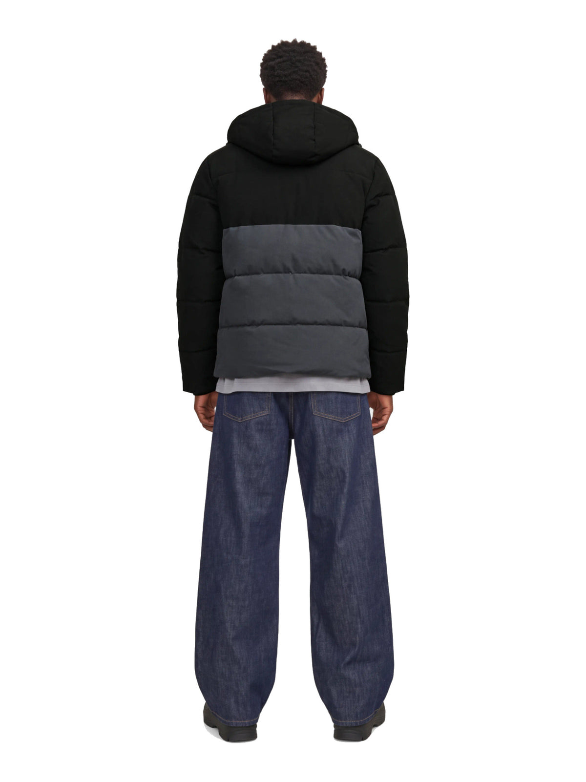Piumino Jack & Jones Becks Grigio con cappuccio 12298858 /ASPHALT JACK & JONES 