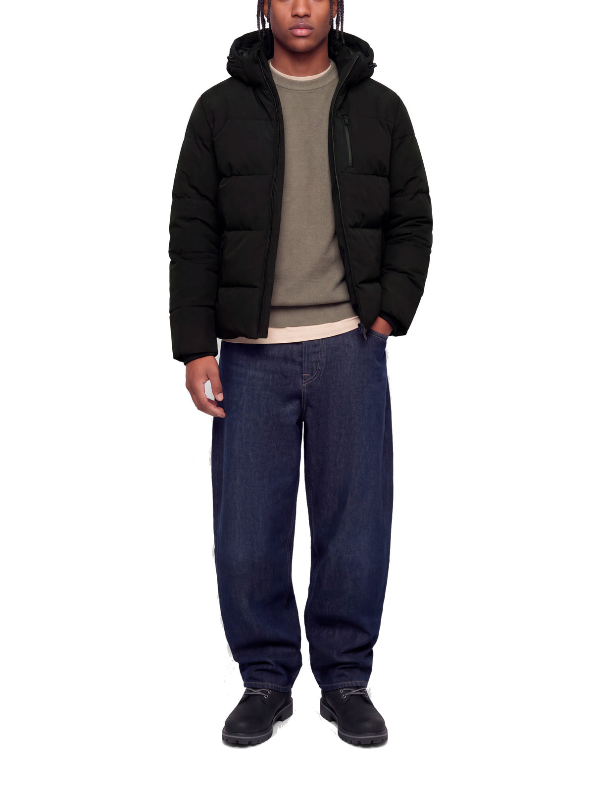 Piumino Jack & Jones Becks Nero con cappuccio 12298858 /Black JACK & JONES 