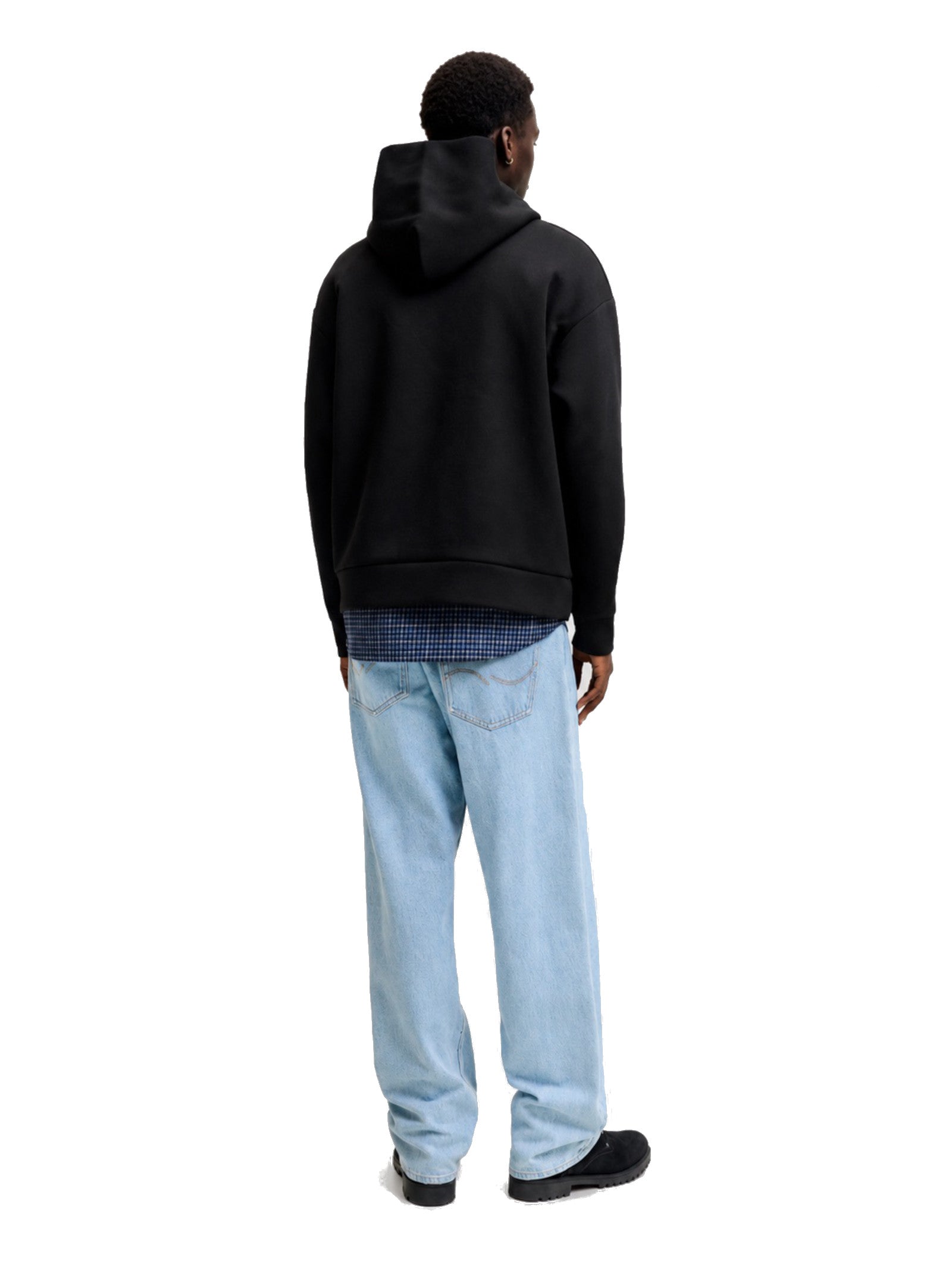 Felpa Jack & Jones Barron Nera con cappuccio 12298905 /Black JACK & JONES 