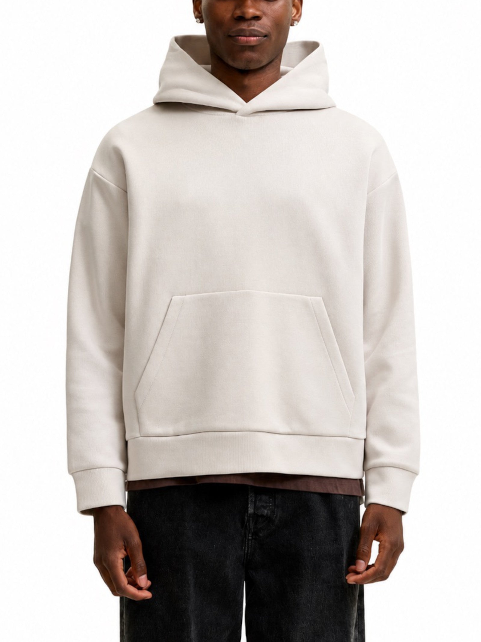 Felpa Jack & Jones Barron Panna con cappuccio 12298905 /Moonbeam JACK & JONES 