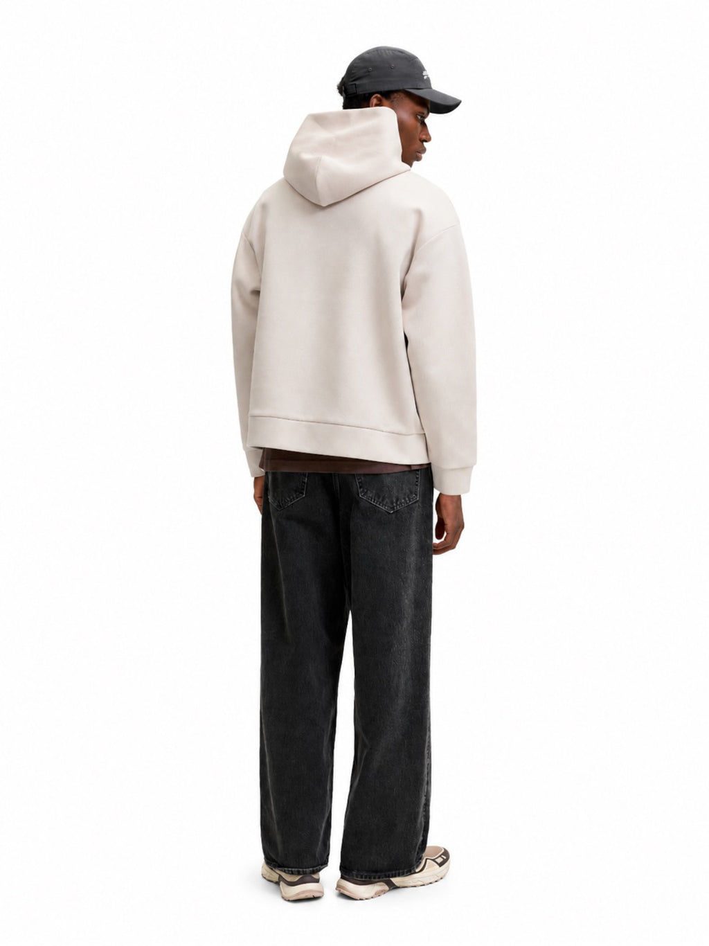 Felpa Jack & Jones Barron Panna con cappuccio 12298905 /Moonbeam JACK & JONES 