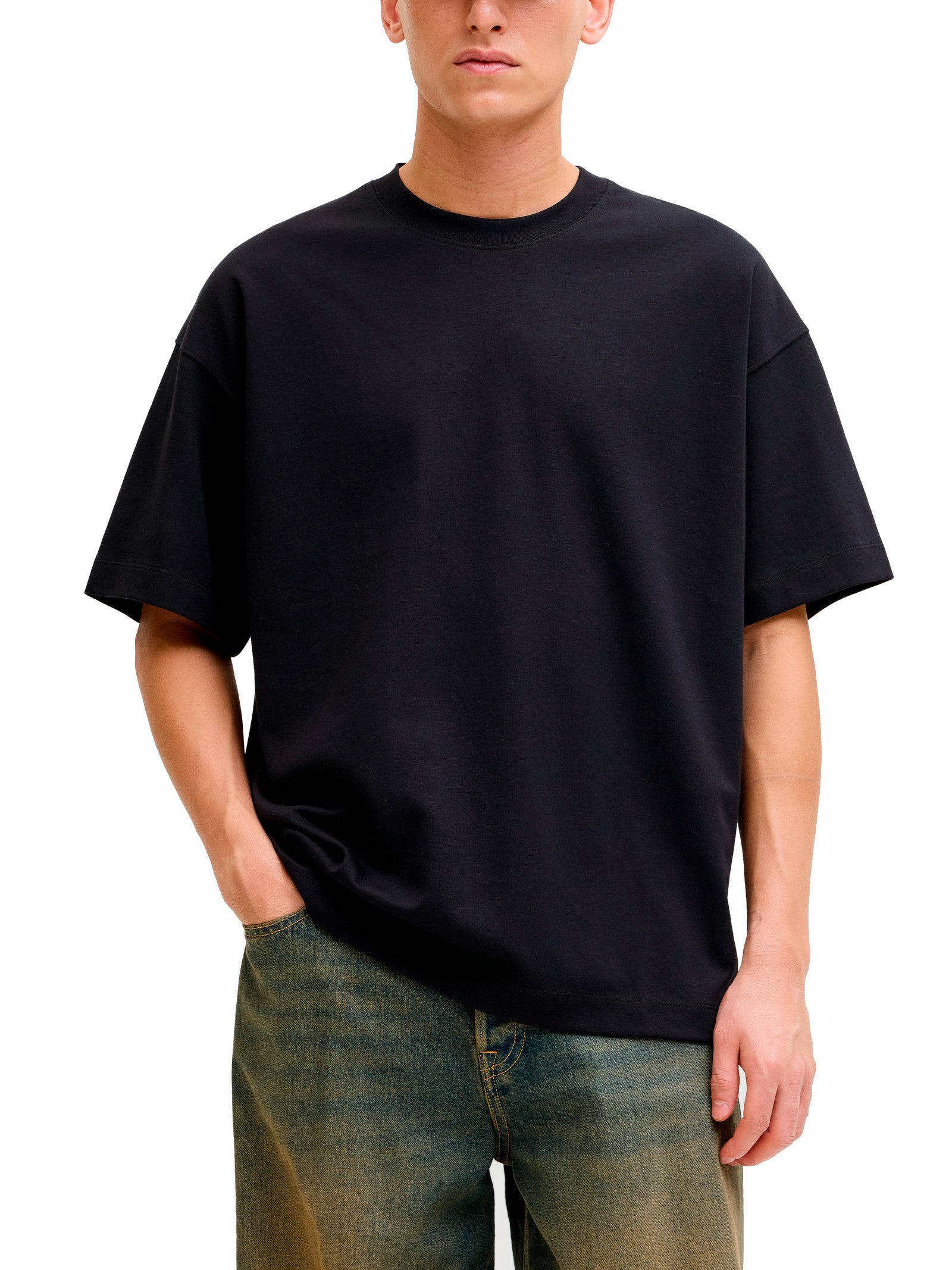 T-shirt Jack & Jones Barron Nera oversize 12298906 /Black JACK & JONES 