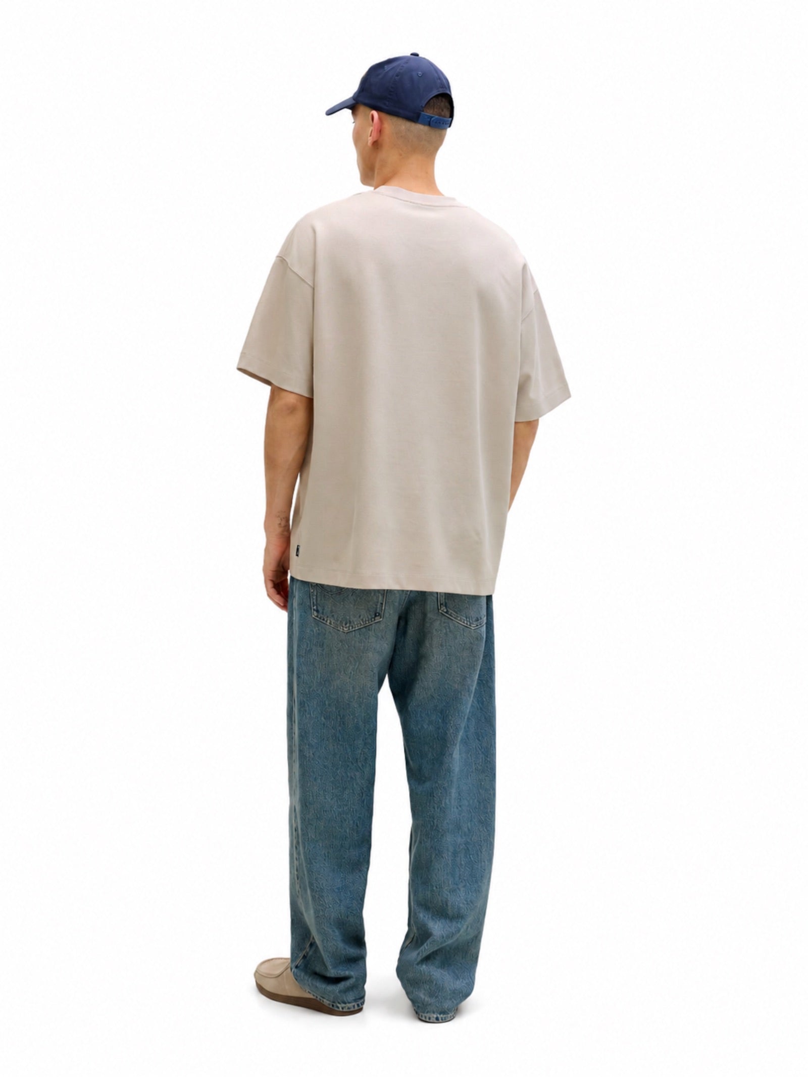 T-shirt Jack & Jones Barron Beige oversize 12298906 /Moonbeam JACK & JONES 