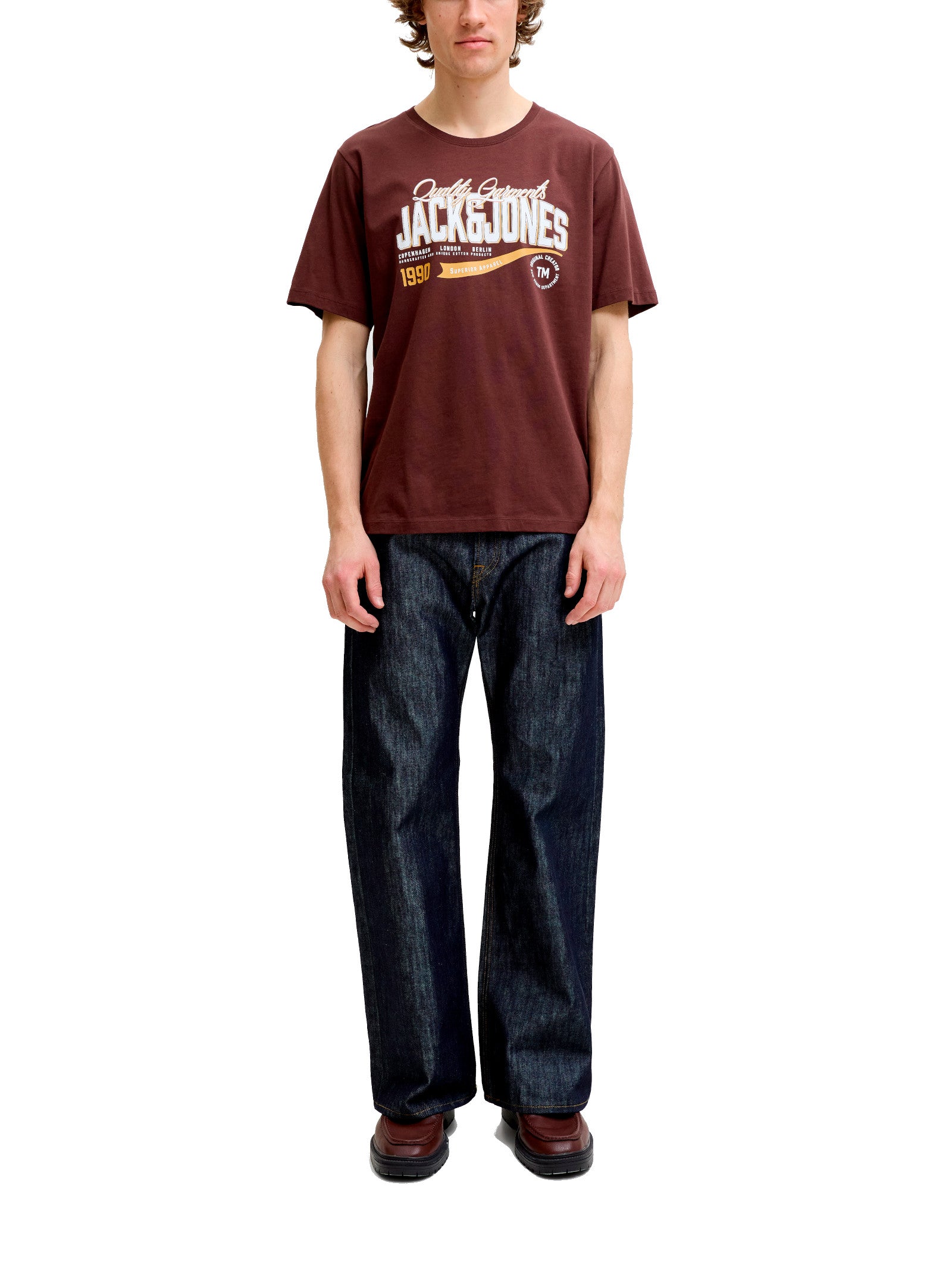T-shirt Jack & Jones Marrone Logo 12299017 /Bitter Chocolate JACK & JONES 