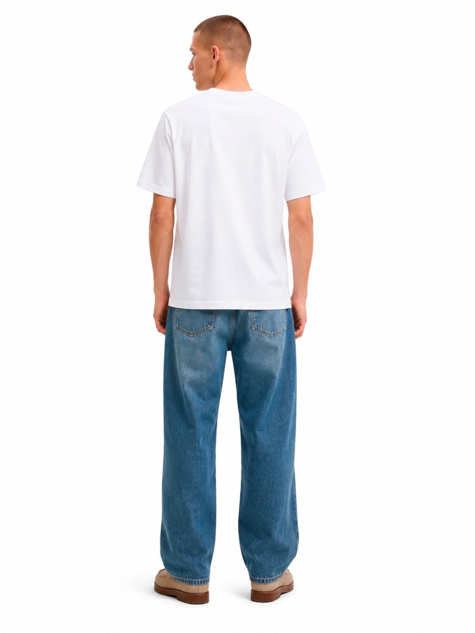 T-shirt Jack & Jones Bianco logo 12299017 /White JACK & JONES 