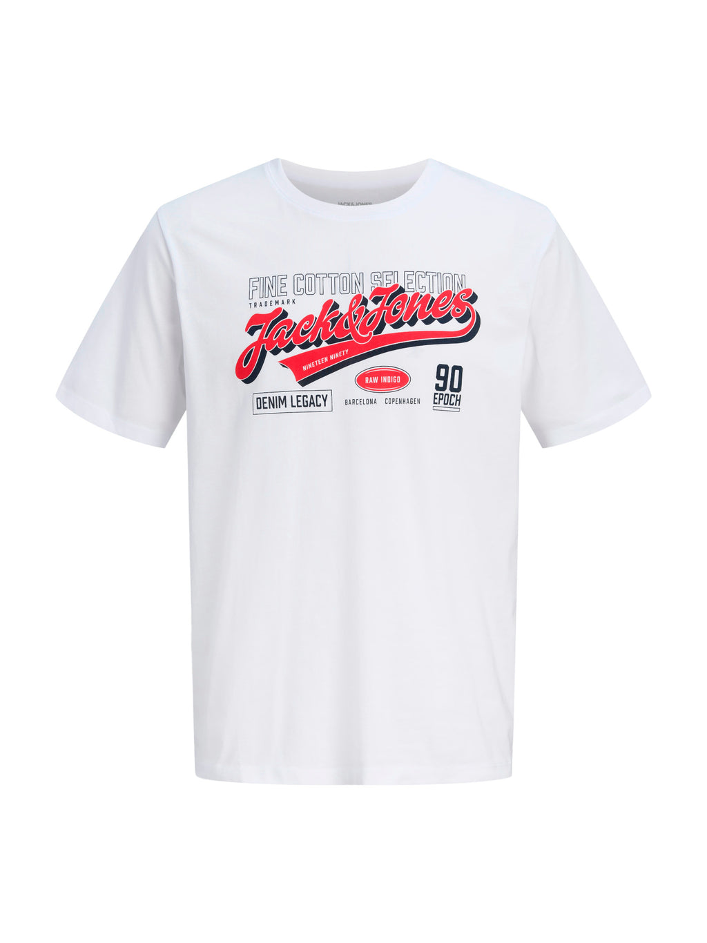 T-shirt Jack & Jones Bianco logo 12299017 /White JACK & JONES 