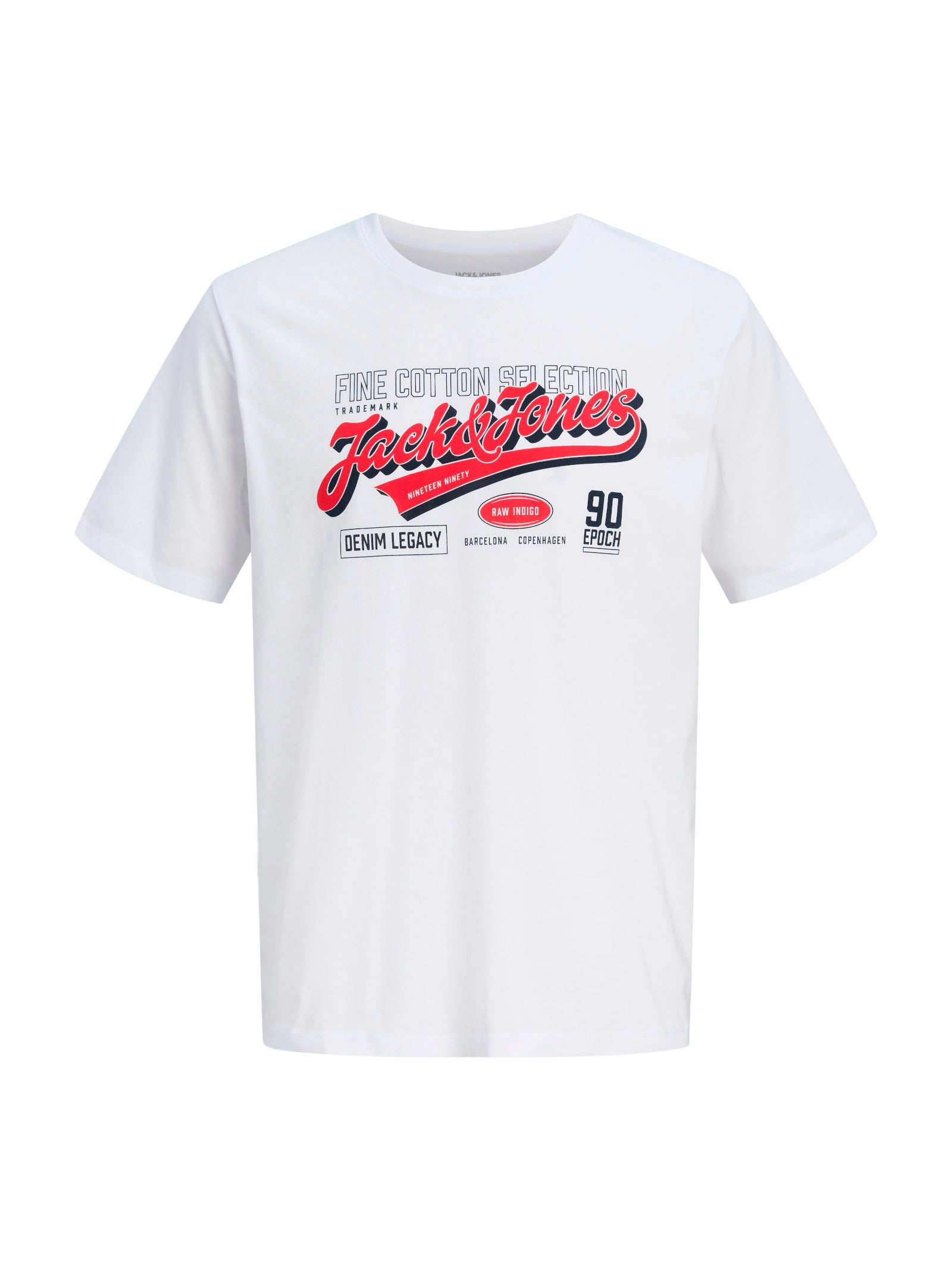 T-shirt Jack & Jones Bianco logo 12299017 /White JACK & JONES 