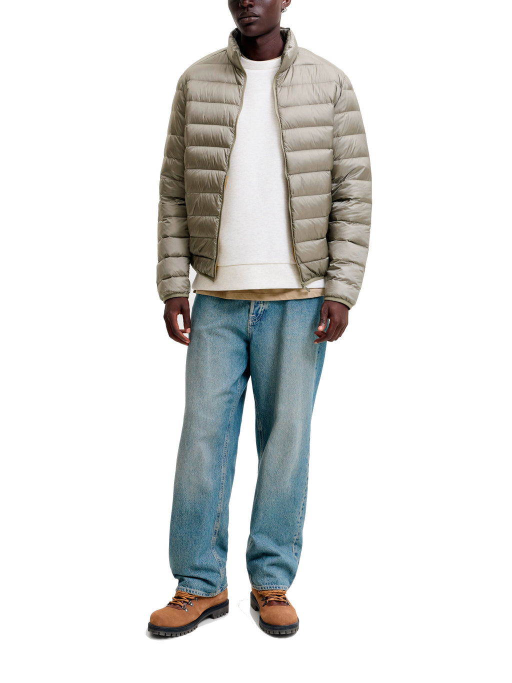 Piumino Jack & Jones Berg Verde con trapuntatura orizzontale 12299065 /Vetiver JACK & JONES 