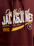 Felpa Jack & Jones Vinaccia Logo con cappuccio 12299467 /Bitter Chocolate JACK & JONES 