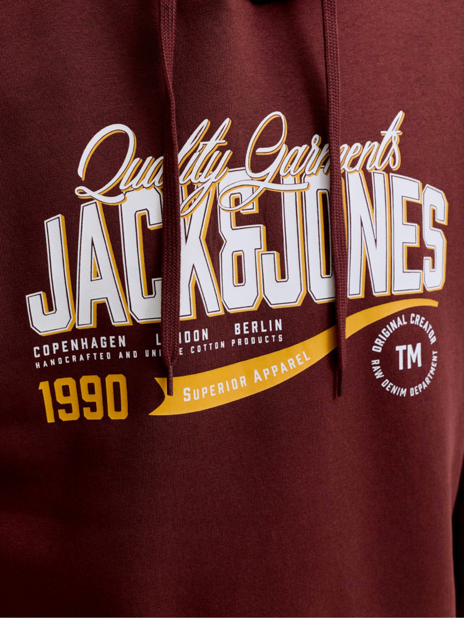 Felpa Jack & Jones Vinaccia Logo con cappuccio 12299467 /Bitter Chocolate JACK & JONES 