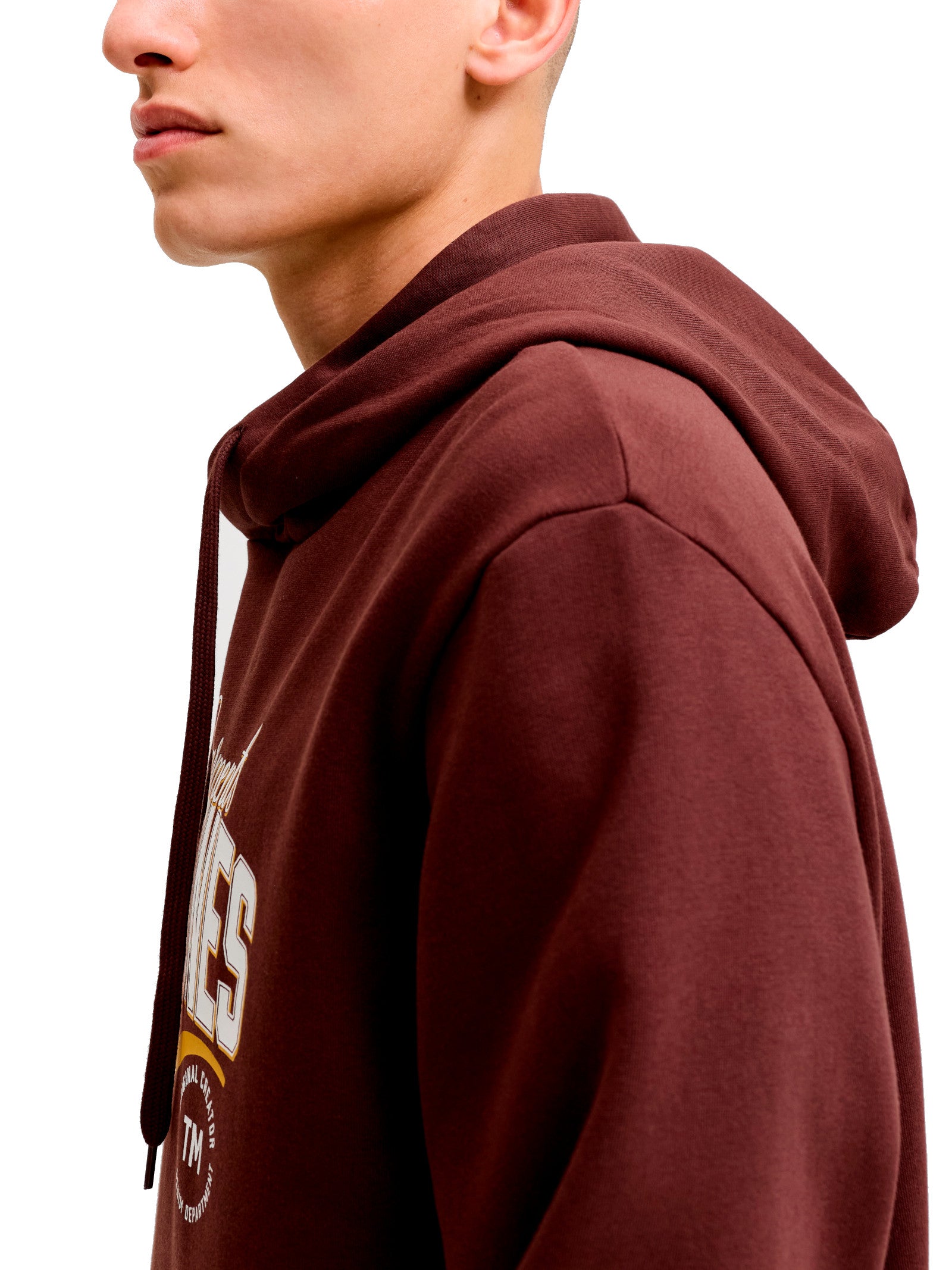Felpa Jack & Jones Vinaccia Logo con cappuccio 12299467 /Bitter Chocolate JACK & JONES 