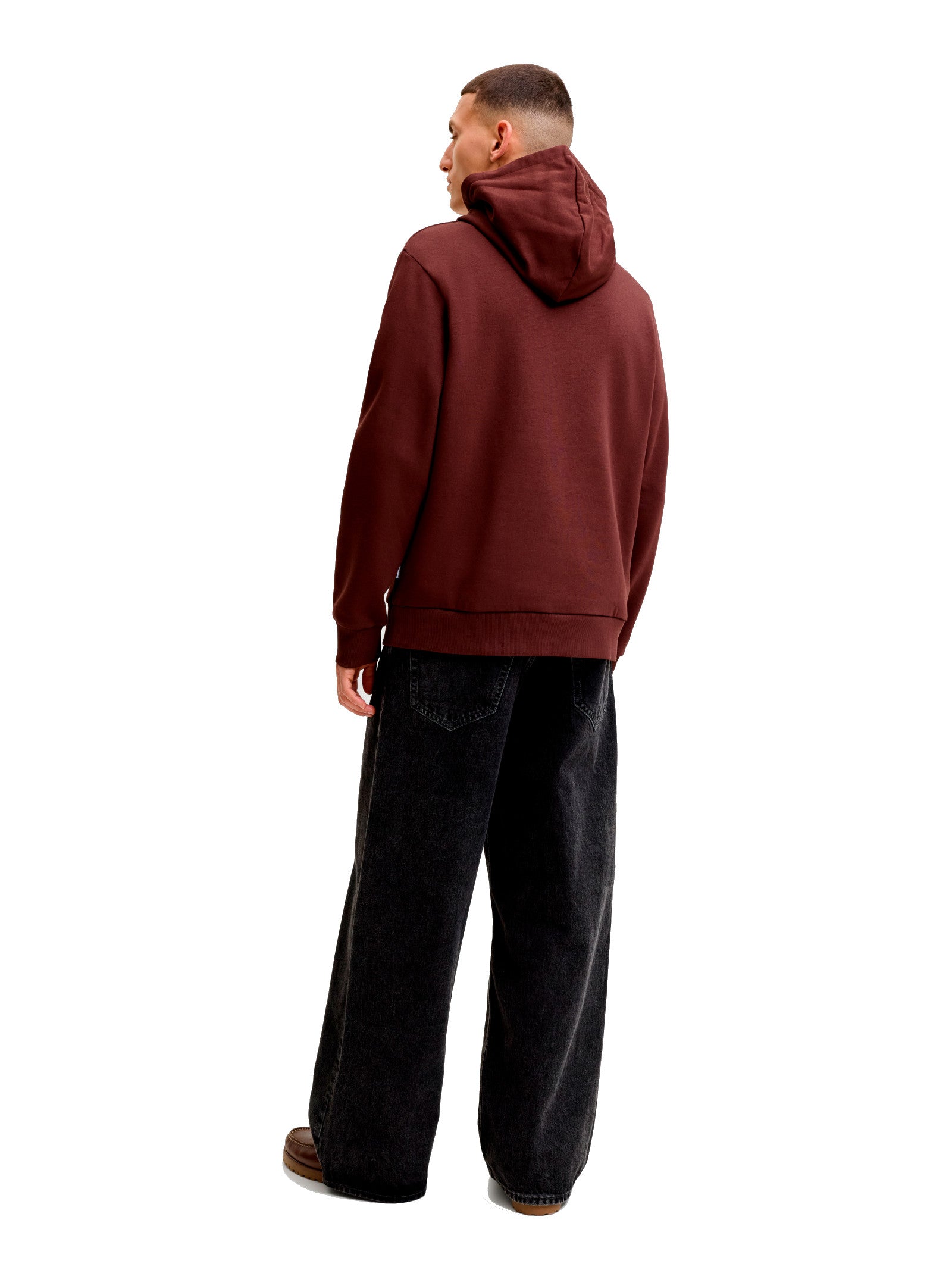 Felpa Jack & Jones Vinaccia Logo con cappuccio 12299467 /Bitter Chocolate JACK & JONES 