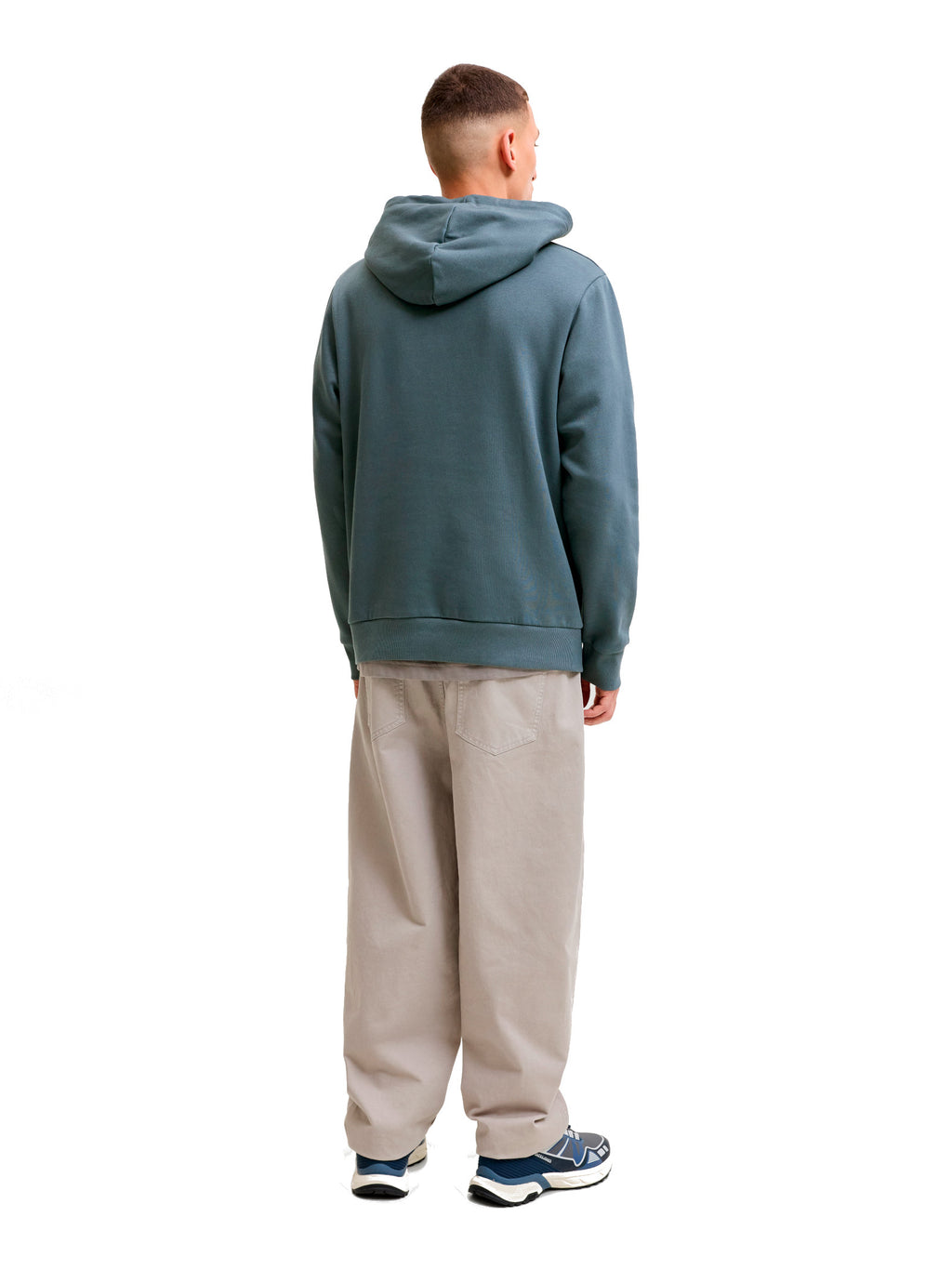 Felpa Jack & Jones Petrolio Logo con cappuccio 12299467 /Turbulence JACK & JONES 