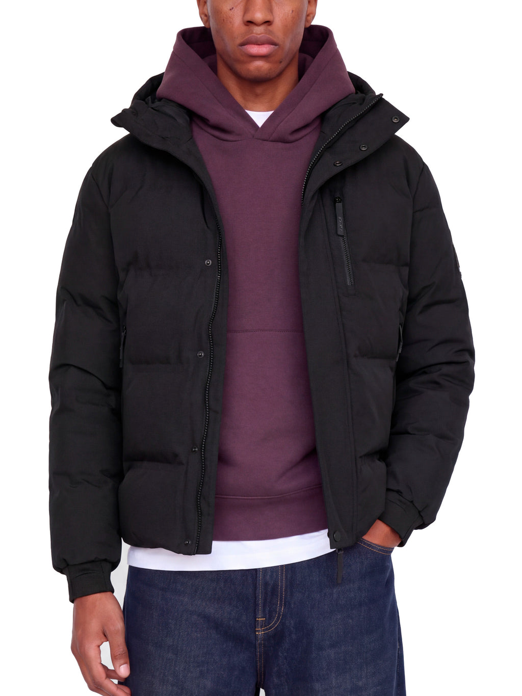 Piumino Jack & Jones Trace Nero con cappuccio 12299845 /Black JACK & JONES 