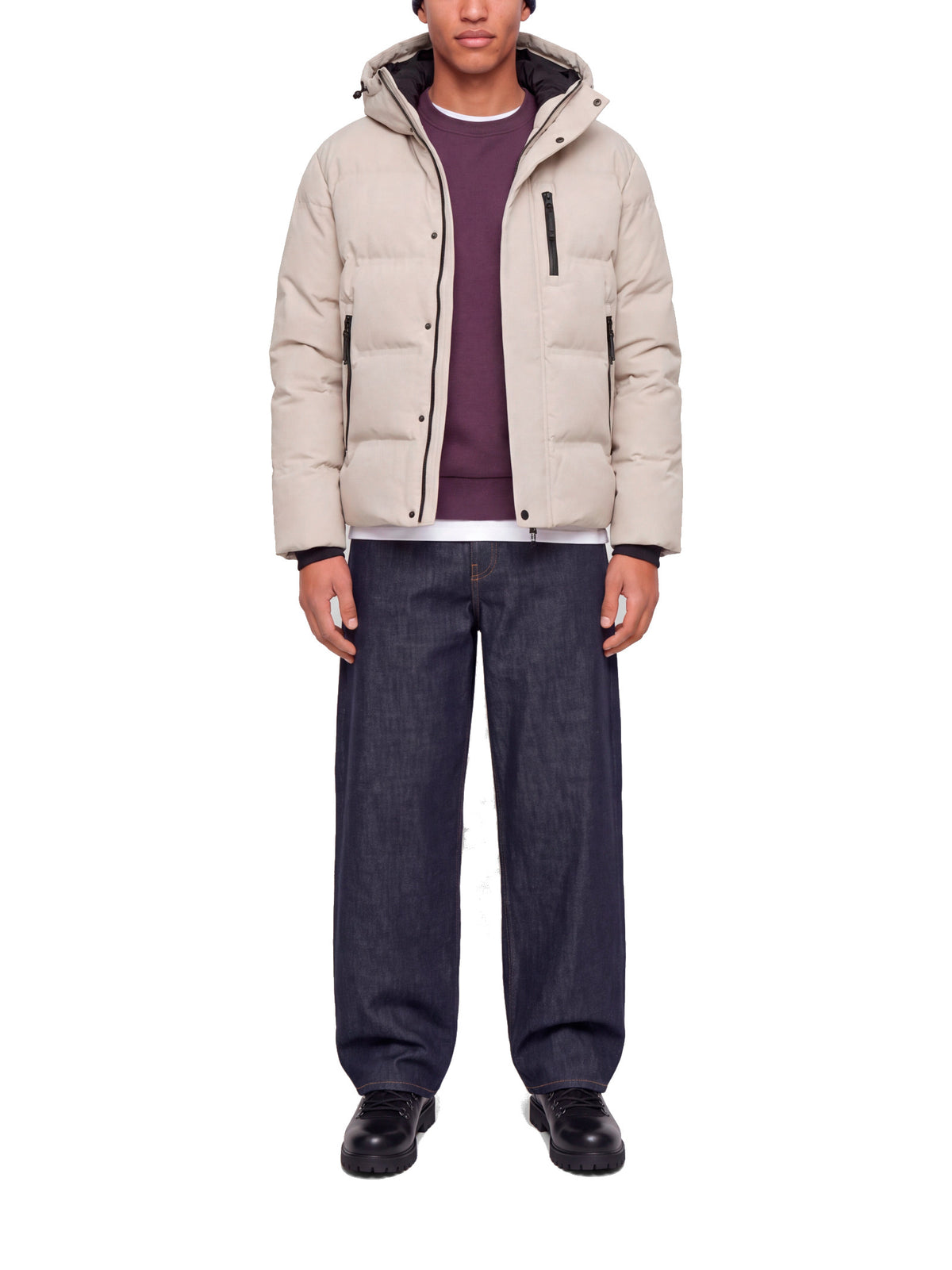 Piumino Jack & Jones Trace Beige con cappuccio 12299845 /Dove JACK & JONES 