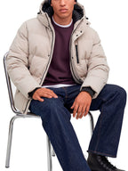 Piumino Jack & Jones Trace Beige con cappuccio 12299845 /Dove JACK & JONES 