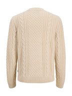 Maglia Jack & Jones Luca Beige a trecce 12299945 /Parchment JACK & JONES 