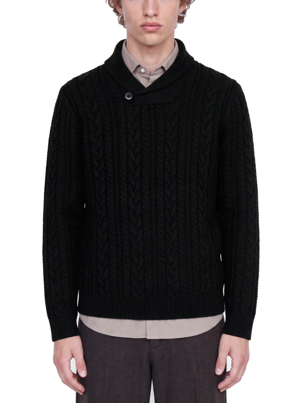 Maglia Jack & Jones Luca Nero a trecce 12299949 /Black JACK & JONES 