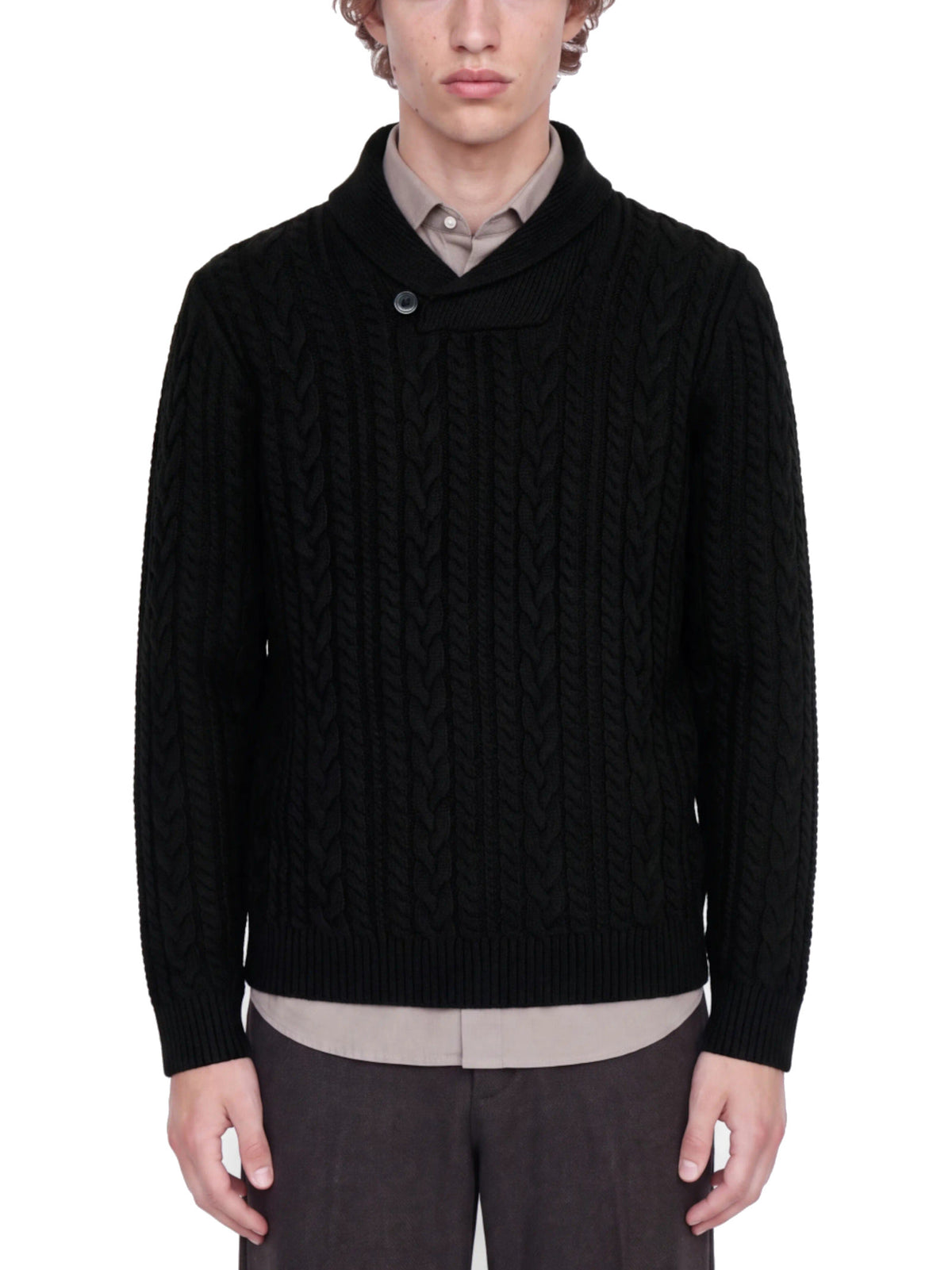 Maglia Jack & Jones Luca Nero a trecce 12299949 /Black JACK & JONES 
