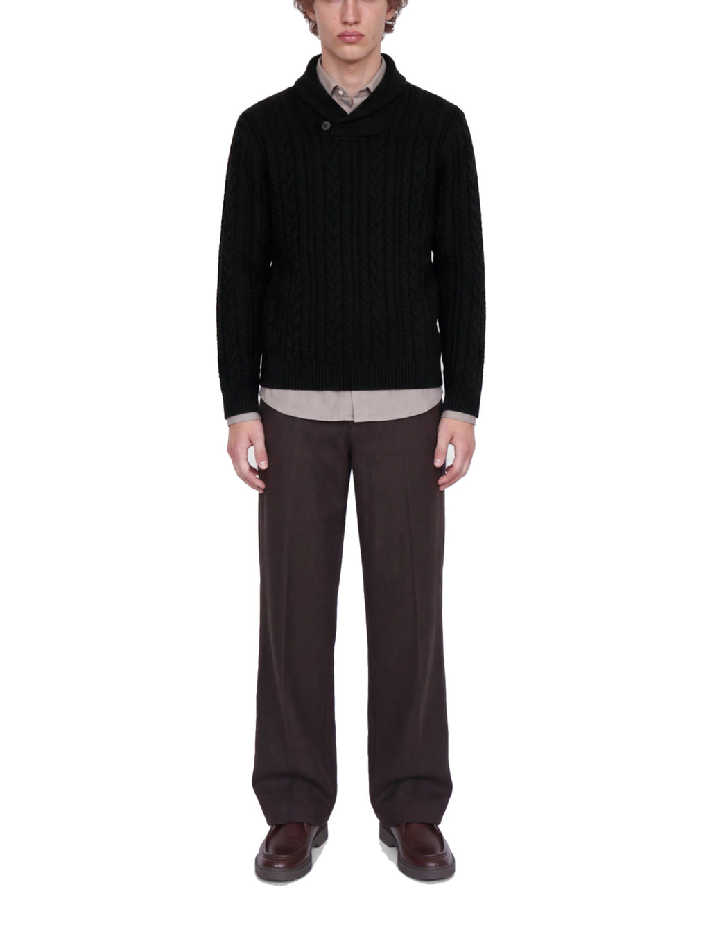 Maglia Jack & Jones Luca Nero a trecce 12299949 /Black JACK & JONES 