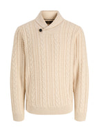Maglia Jack & Jones Luca Beige a trecce 12299949 /Parchment JACK & JONES 