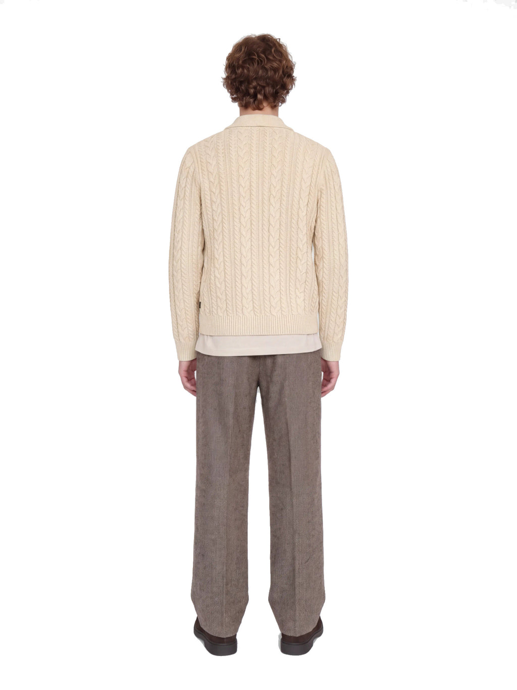 Maglia Jack & Jones Luca Beige a trecce 12299949 /Parchment JACK & JONES 