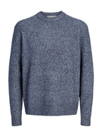 Maglione Jack & Jones Frederik Blu Melange girocollo 12300465 /Crown Blue JACK & JONES 