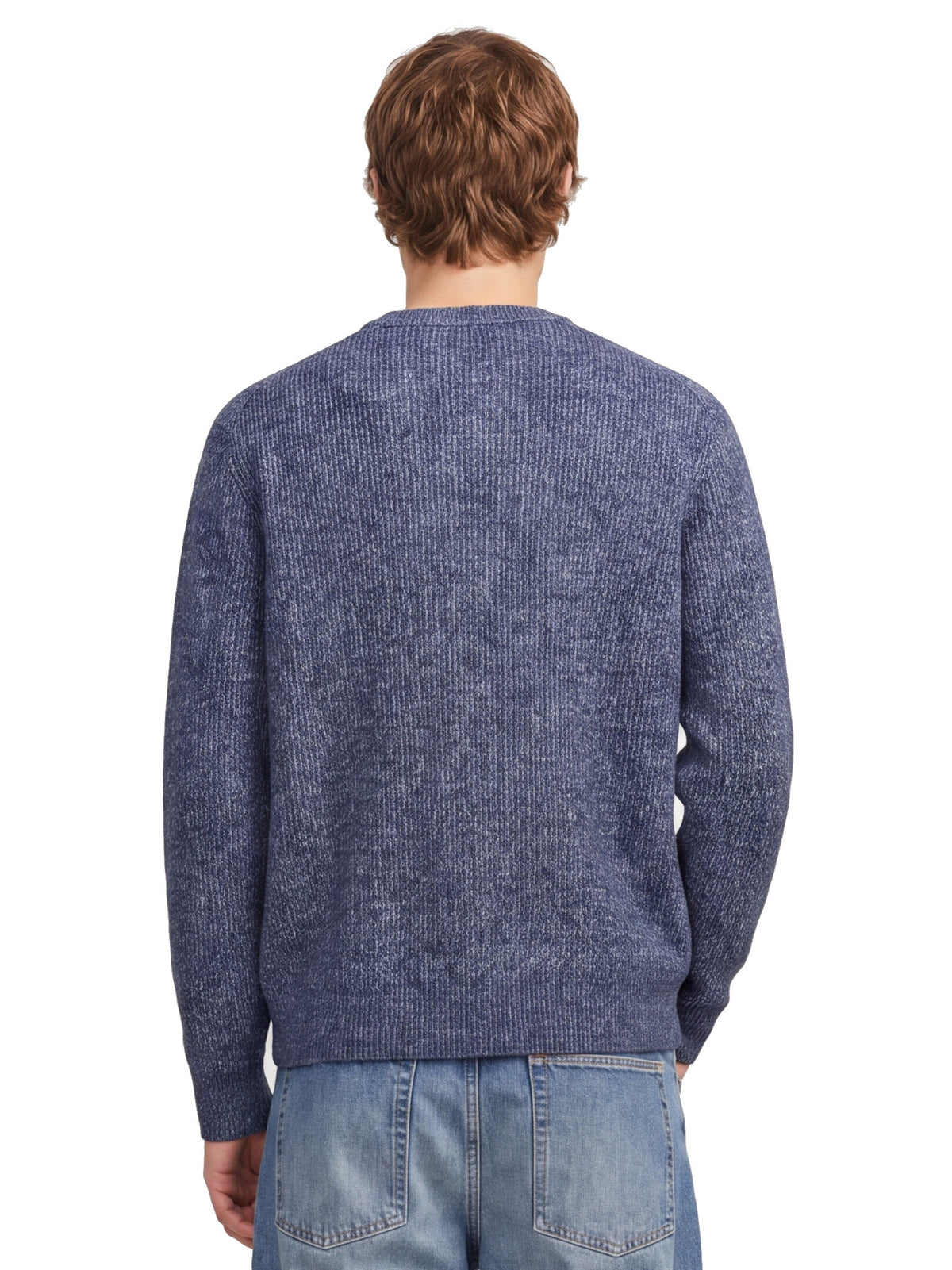 Maglione Jack & Jones Frederik Blu Melange girocollo 12300465 /Crown Blue JACK & JONES 