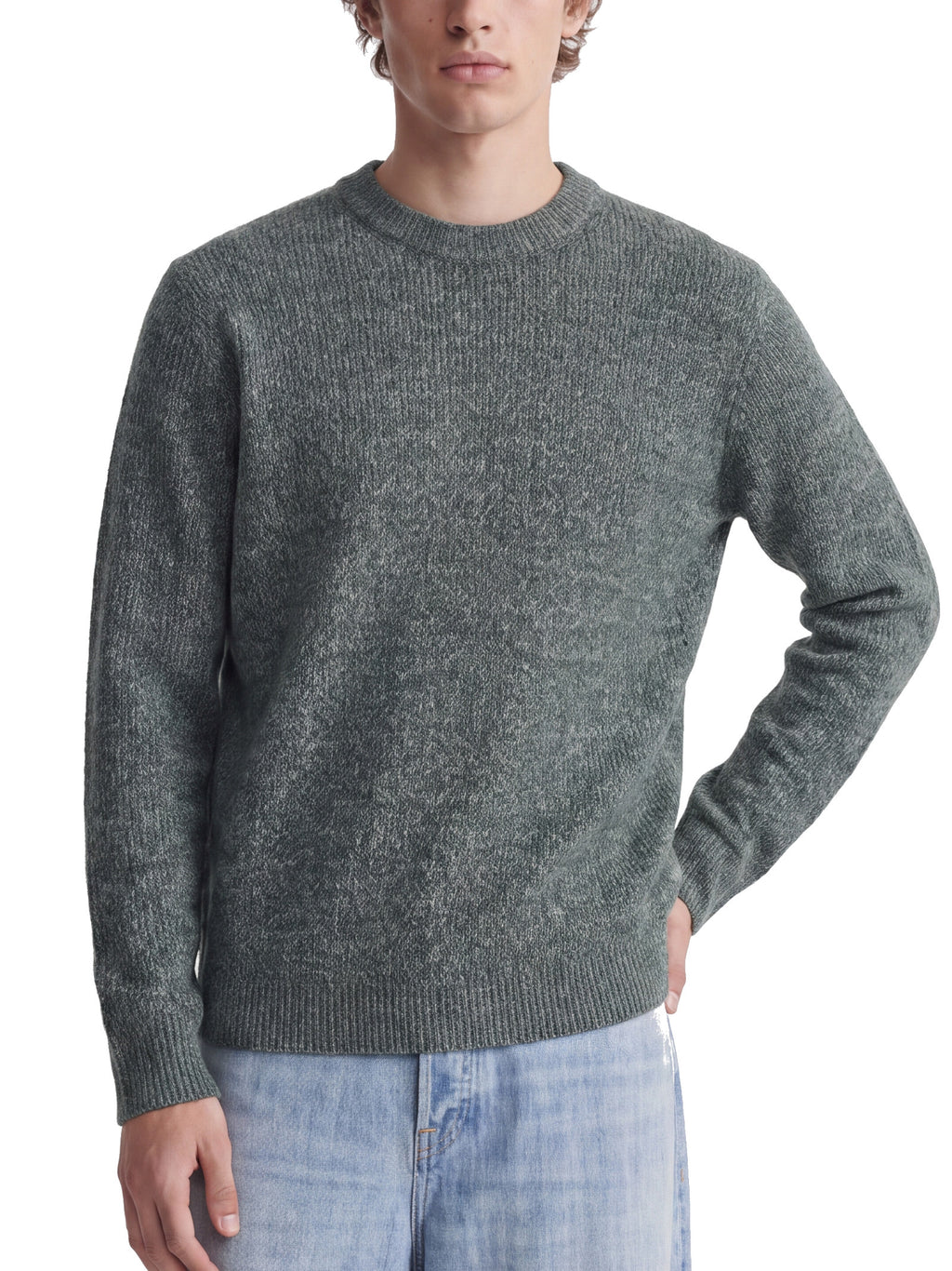 Maglione Jack & Jones Frederik Verde girocollo 12300465 /Laurel Wreath JACK & JONES 